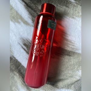 NWT Starbucks Red Glass Waterbottle